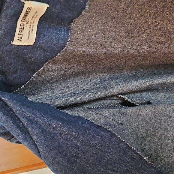 Vintage Alfred Dunner Denim Blazer Jacket - Picture 6 of 12